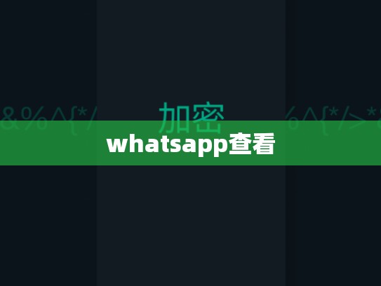 whatsapp查看