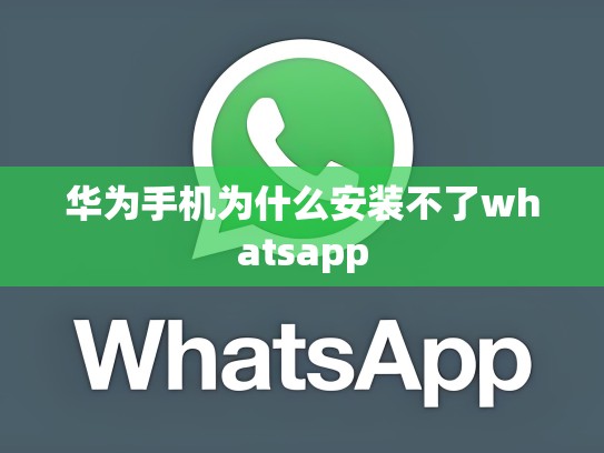 华为手机为什么安装不了whatsapp