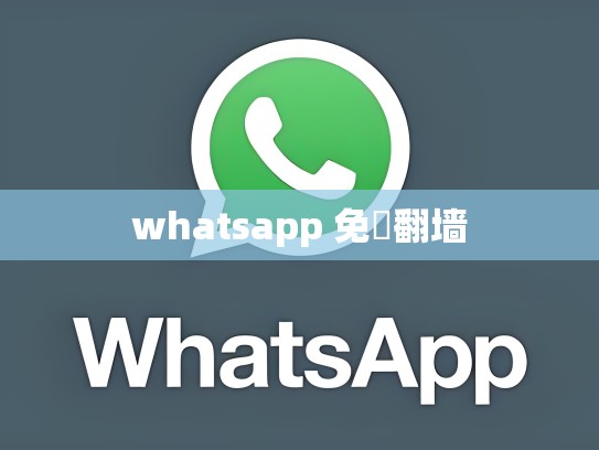 whatsapp 免賛翻墙