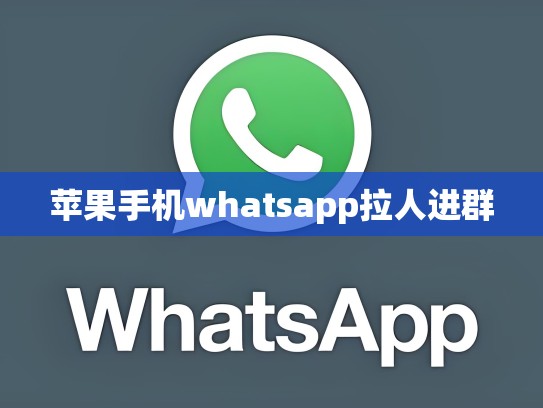 苹果手机whatsapp拉人进群