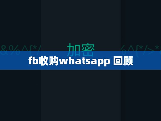 fb收购whatsapp 回顾