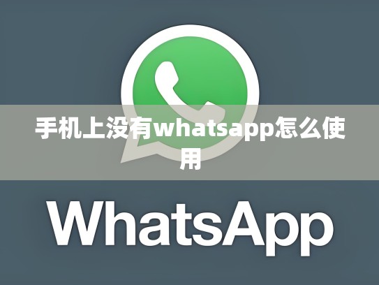 手机上没有whatsapp怎么使用