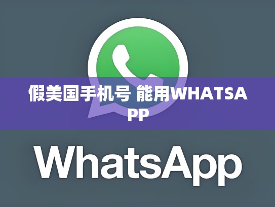 假美国手机号 能用WHATSAPP