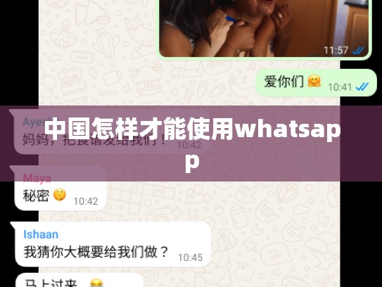 中国怎样才能使用whatsapp