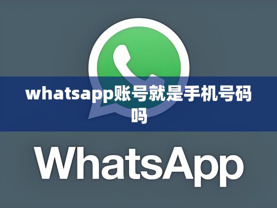 whatsapp账号就是手机号码吗