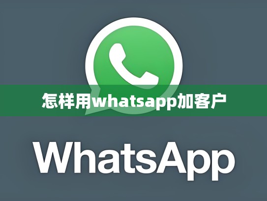 怎样用whatsapp加客户