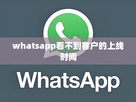 whatsapp看不到客户的上线时间