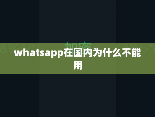 whatsapp在国内为什么不能用