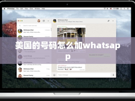 美国的号码怎么加whatsapp