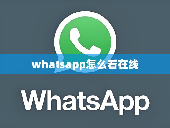 whatsapp怎么看在线
