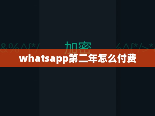 whatsapp第二年怎么付费
