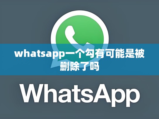 whatsapp一个勾有可能是被删除了吗