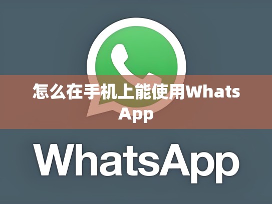 怎么在手机上能使用WhatsApp