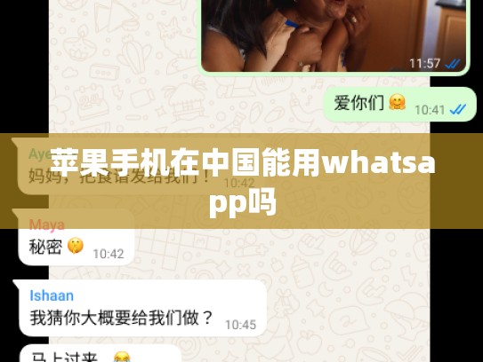 苹果手机在中国能用whatsapp吗