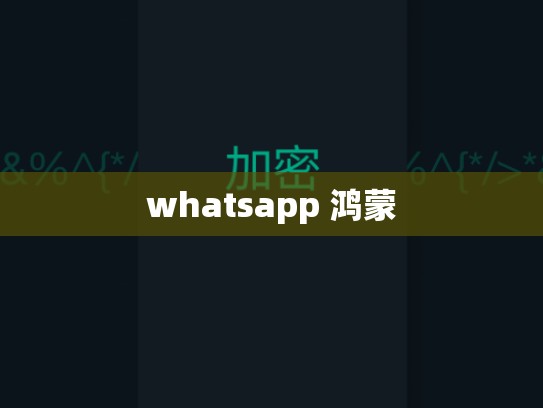 whatsapp 鸿蒙