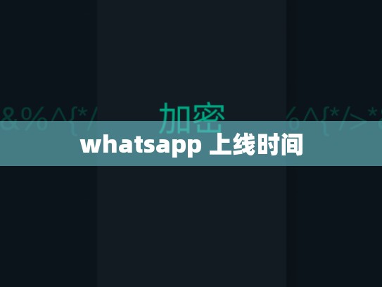 whatsapp 上线时间