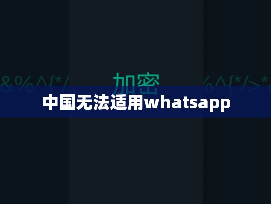 中国无法适用whatsapp