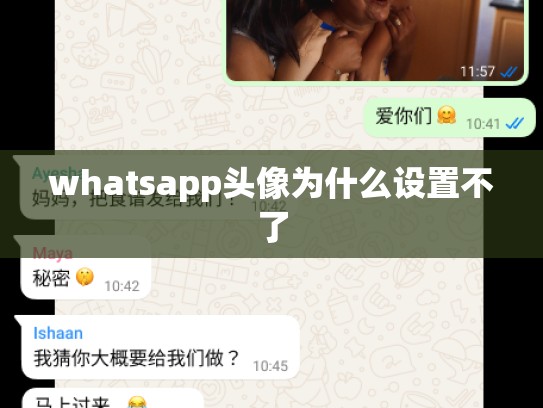 whatsapp头像为什么设置不了