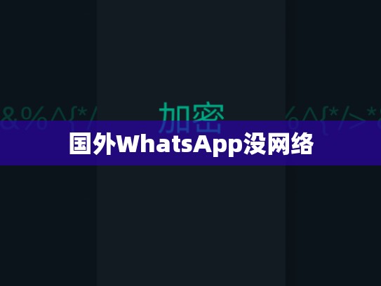 国外WhatsApp没网络