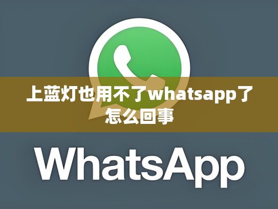 上蓝灯也用不了whatsapp了怎么回事