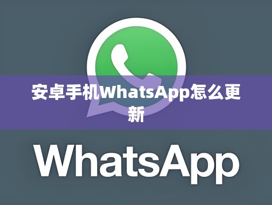 安卓手机WhatsApp怎么更新