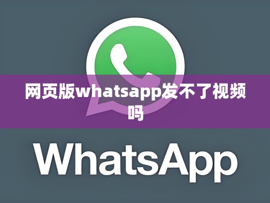 网页版whatsapp发不了视频吗