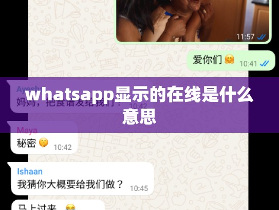 whatsapp显示的在线是什么意思