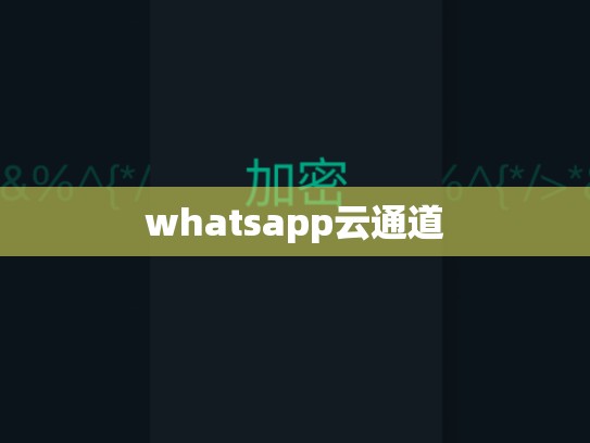 whatsapp云通道