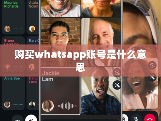 购买whatsapp账号是什么意思