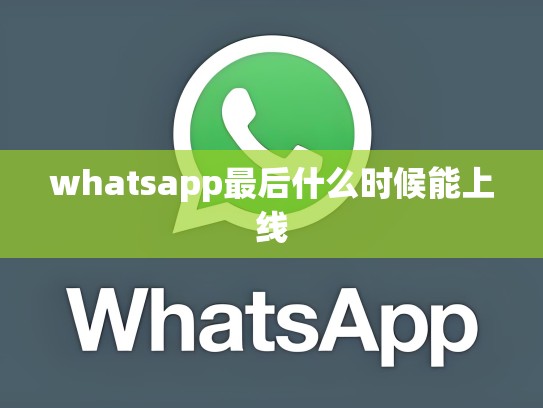 whatsapp最后什么时候能上线