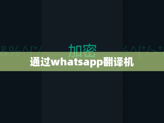 通过whatsapp翻译机