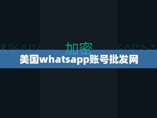 美国whatsapp账号批发网