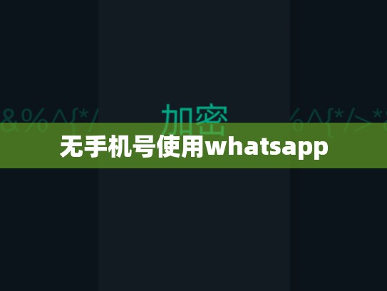 无手机号使用whatsapp