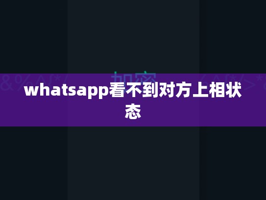 whatsapp看不到对方上相状态