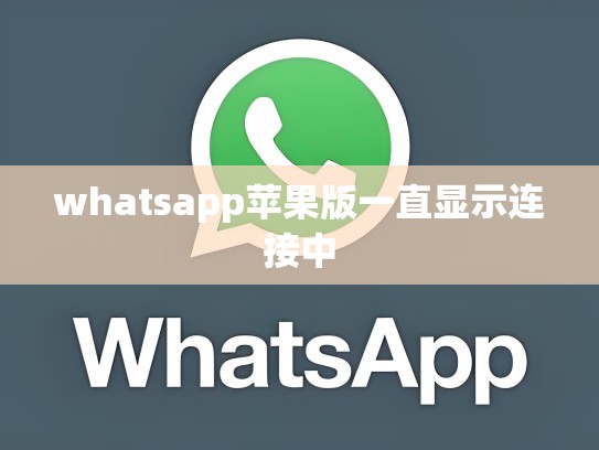 whatsapp苹果版一直显示连接中