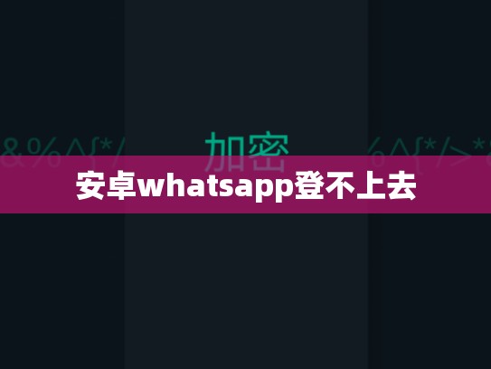 安卓whatsapp登不上去