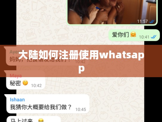 大陆如何注册使用whatsapp