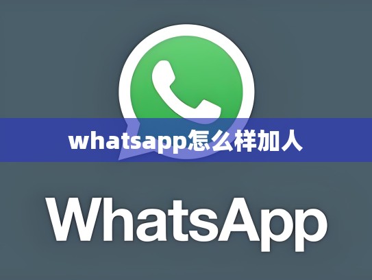 whatsapp怎么样加人