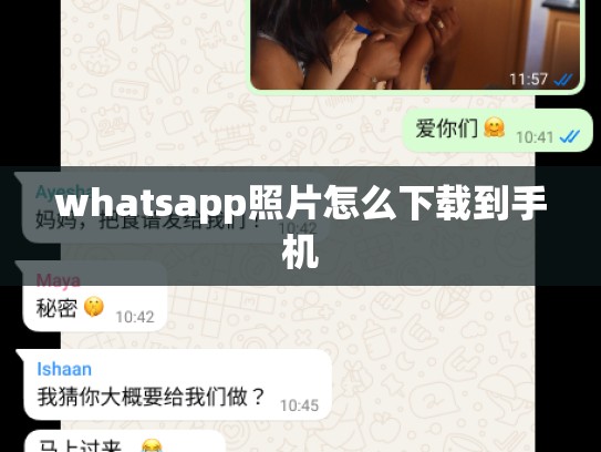 whatsapp照片怎么下载到手机