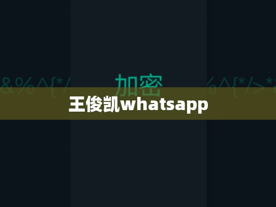 王俊凯whatsapp