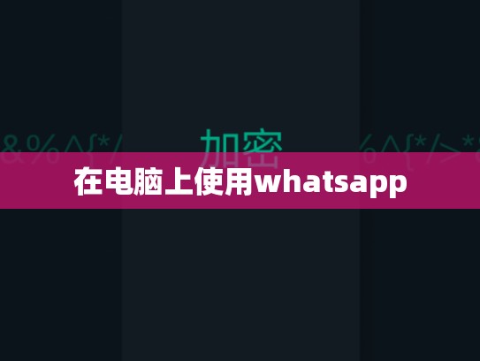 在电脑上使用whatsapp
