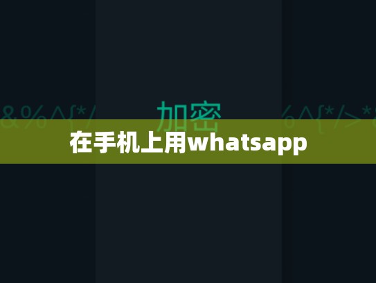 在手机上用whatsapp