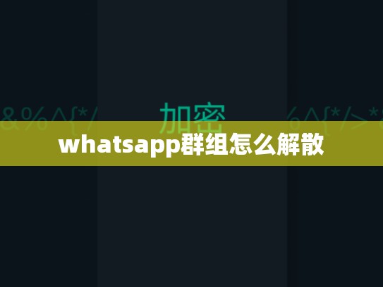whatsapp群组怎么解散