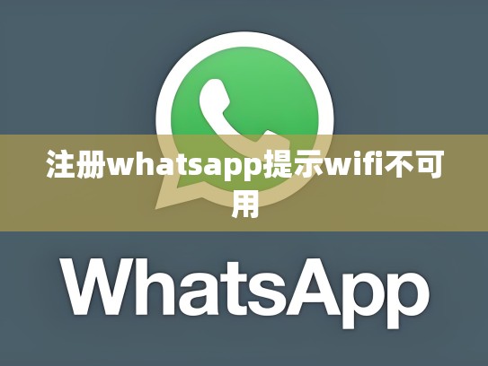 注册whatsapp提示wifi不可用