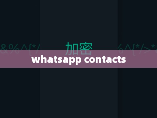 whatsapp contacts