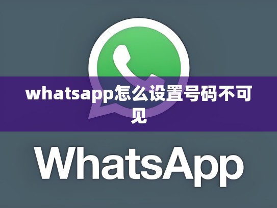 whatsapp怎么设置号码不可见