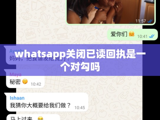 whatsapp关闭已读回执是一个对勾吗