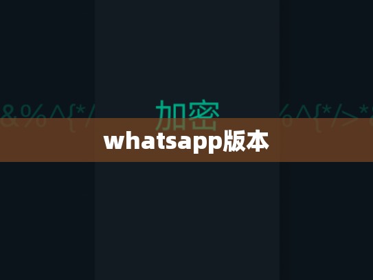 whatsapp版本
