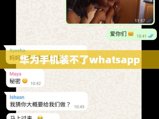 华为手机装不了whatsapp