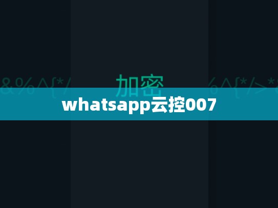 whatsapp云控007